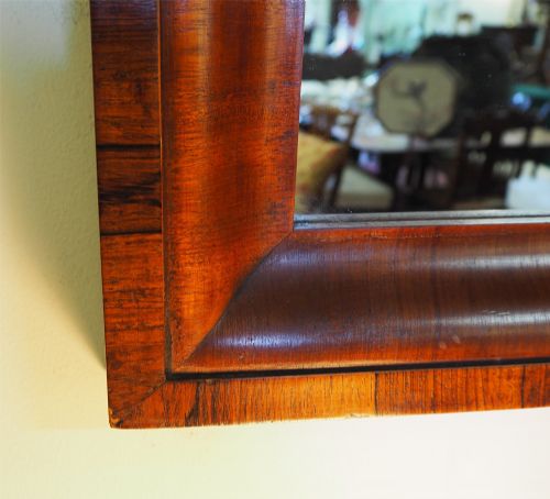19TH CENTURY ROSEWOOD FRAMED MIRROR - ADDITIONAL PHOTO 3