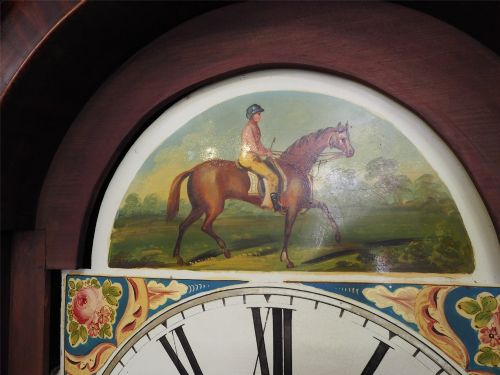 EDINBURGH MAHOGANY LONGCASE CLOCK HORSE - ADDITIONAL PHOTO 5