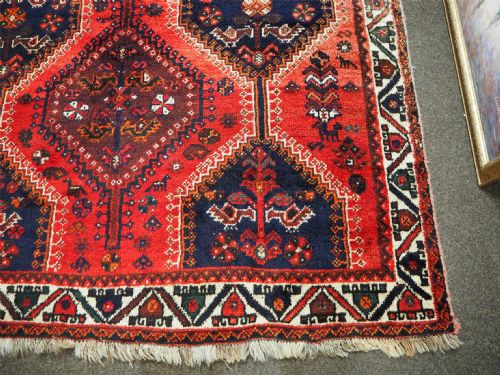 PLEASING ANTIQUE PERSIAN WOOL CARPET - ADDITIONAL PHOTO 3