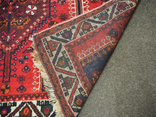 PLEASING ANTIQUE PERSIAN WOOL CARPET - ADDITIONAL PHOTO 5