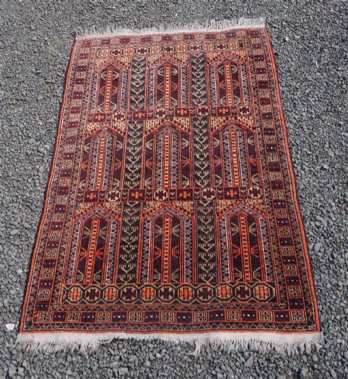 ANTIQUE AFGHAN BALUCH WOOL RUG