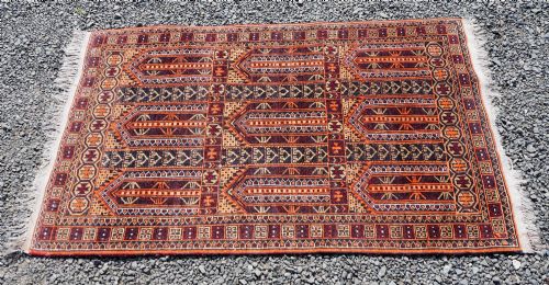 ANTIQUE AFGHAN BALUCH WOOL RUG - ADDITIONAL PHOTO 2