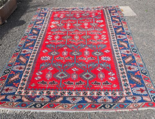 Antique Persian Wool Carpet. Nice Colours.