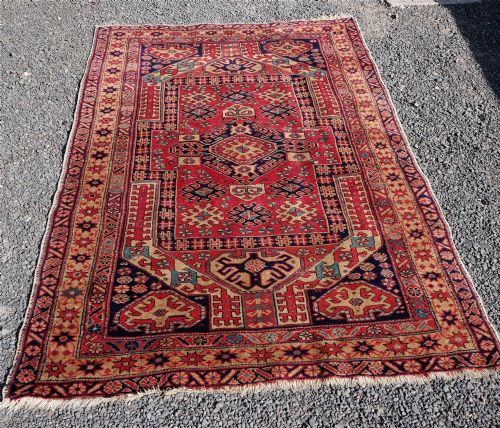 Great Design Antique Persian Wool Rug. C; 1910