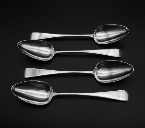Superb Set of 4 Silver Serving Spoons