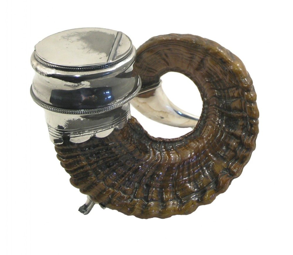 SUPERB 19th CENTURY SCOTTISH RAMS HORN SNUFF MULL