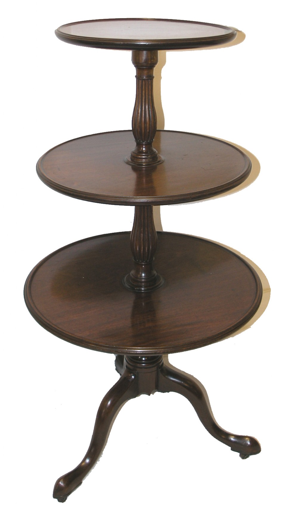 GEORGE III CUBAN MAHOGANY DUMB WAITER. C. 1770