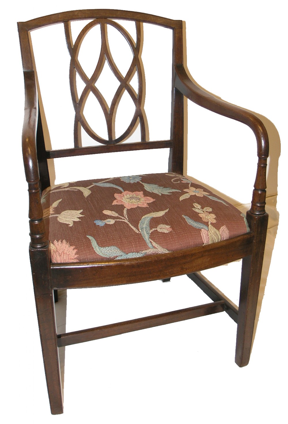 GEORGE III MAHOGANY ARM OR DESK CHAIR. C. 1800