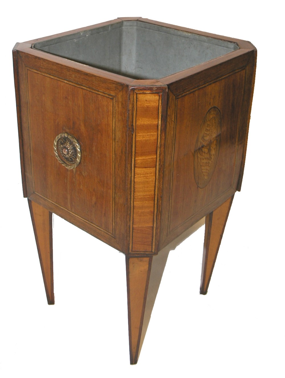 19th CENTURY DUTCH SATINWOOD JARDINERE. C. 1850