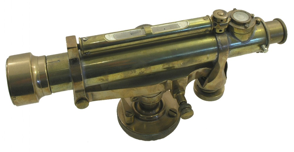 RARE SCOTTISH BRASS SURVEYORS LEVEL. BOXED & COMPLETE
