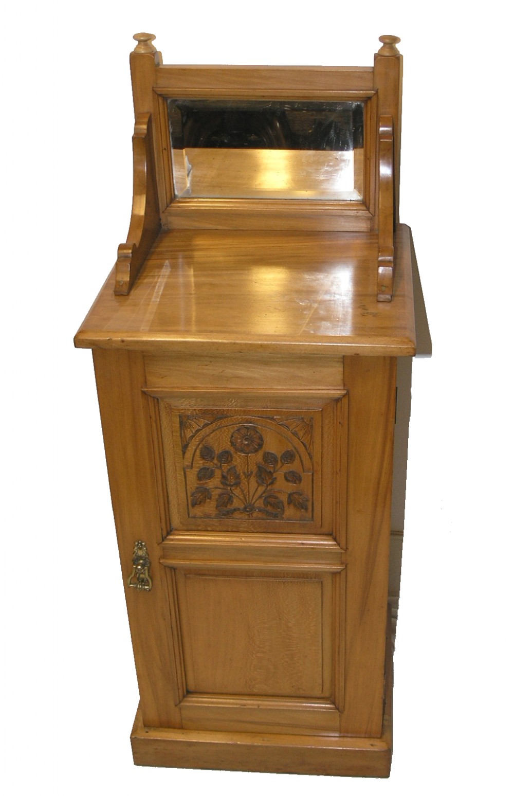 GOOD ARTS & CRAFTS BIRCH BEDSIDE CUPBOARD. C. 1920