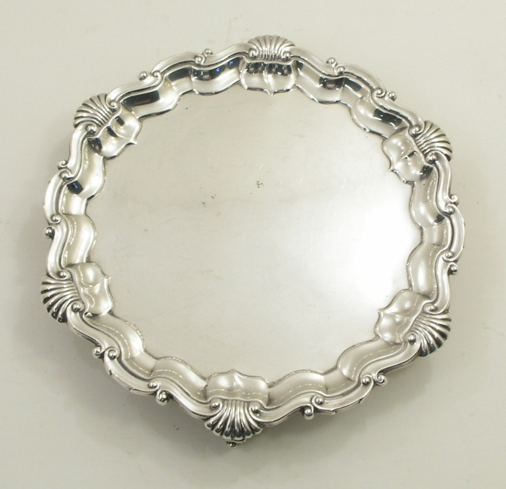 SUPERB EDWARDIAN SILVER SALVER. LONDON 1902