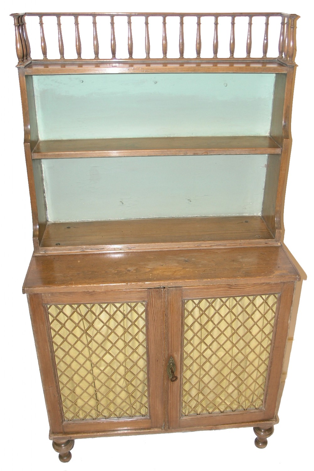 RARE MINIATURE GEORGIAN PINE CHIFFONIER. C. 1820