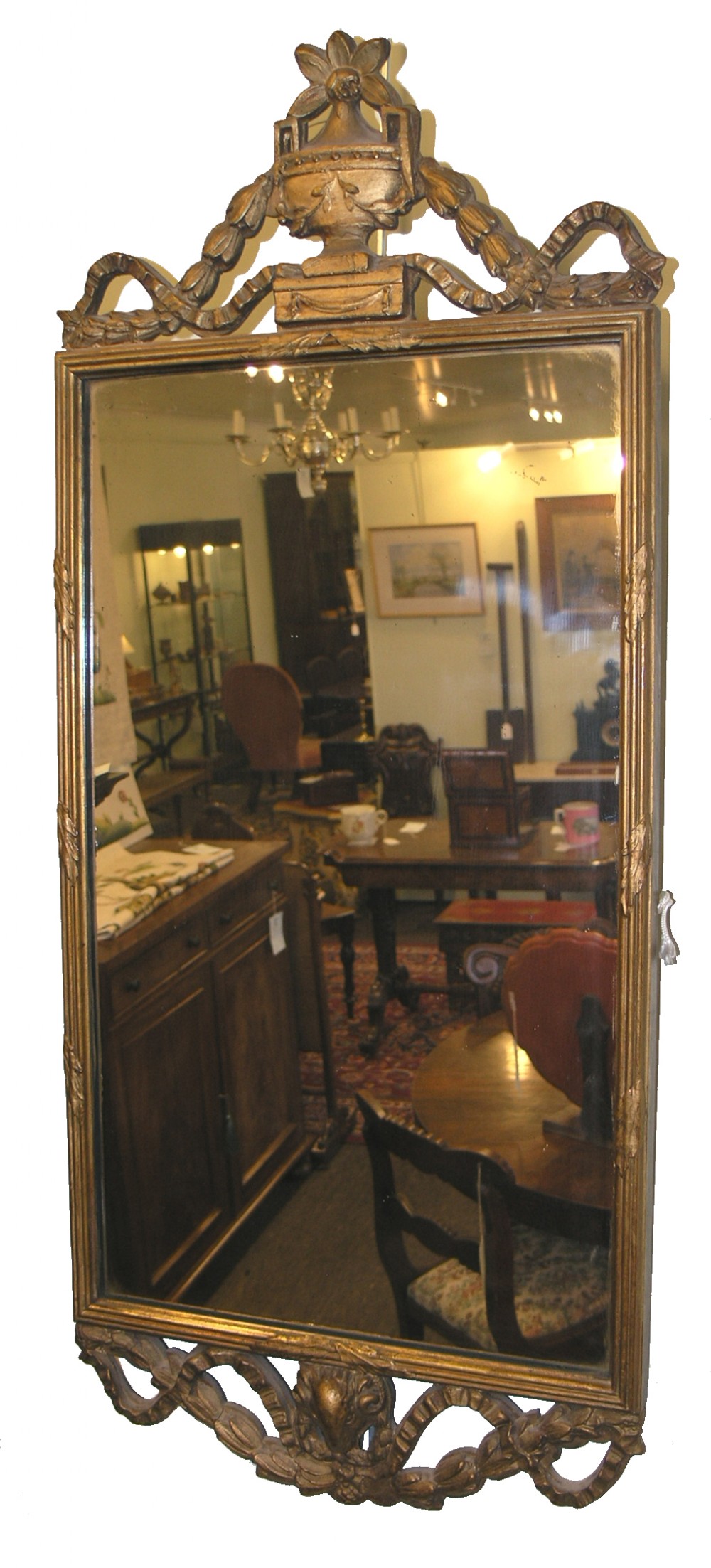 GOOD ADAMS STYLE GILT WALL MIRROR. C. 1895