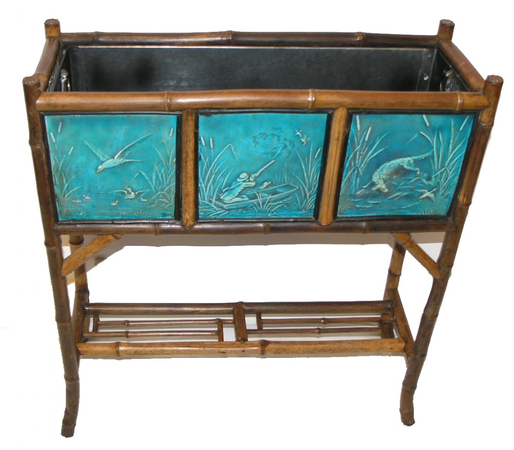 UNUSUAL 19th CENTURY BAMBOO PLANT STAND. C. 1880