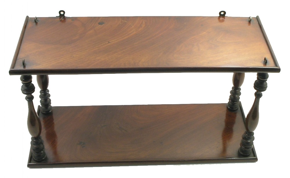 DELIGHTFUL SET OF GEORGE III MAHOGANY SPICE SHELVES