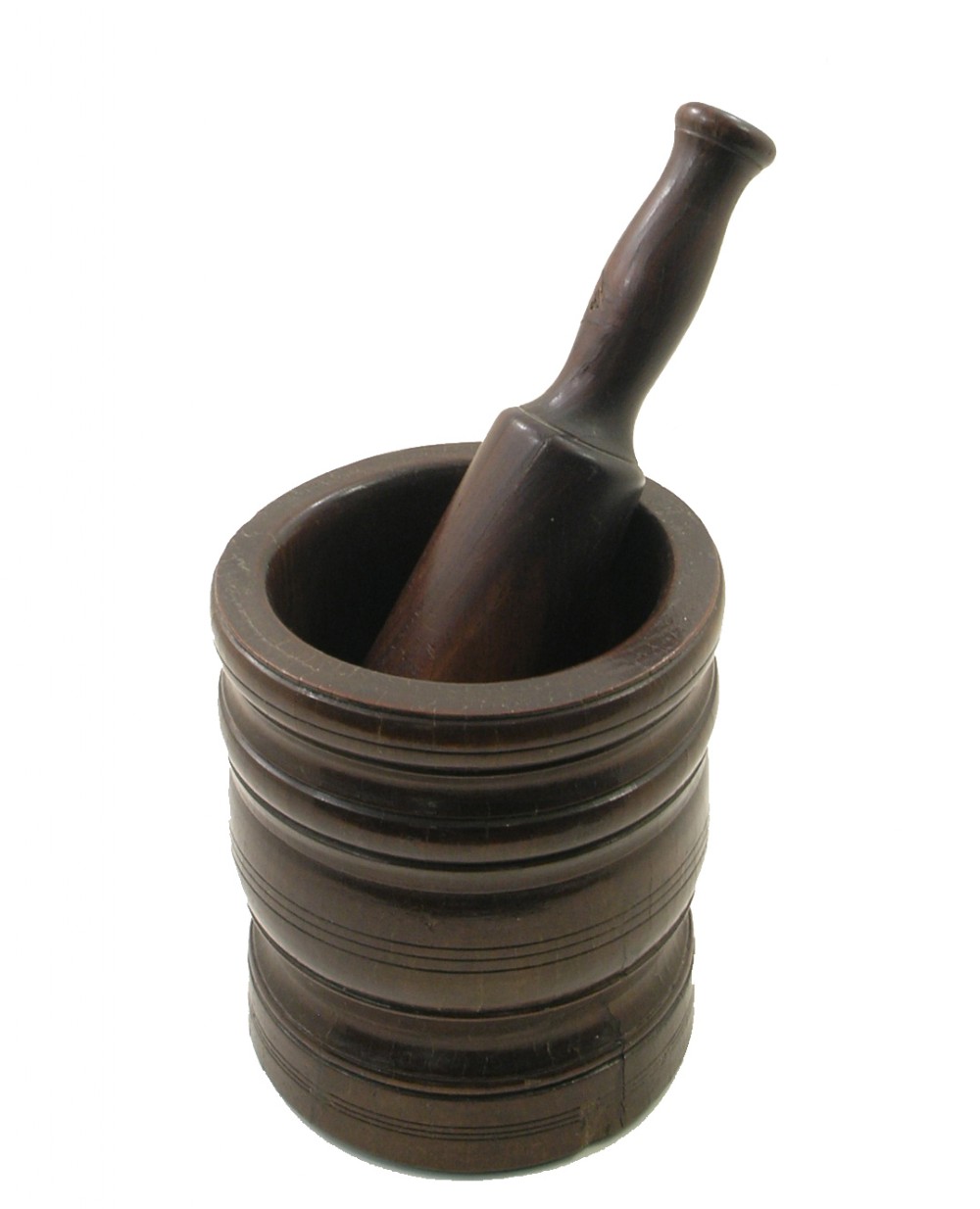 SUPERB 18th CENTURY LIGNUM MORTAR & PESTLE. C. 1740