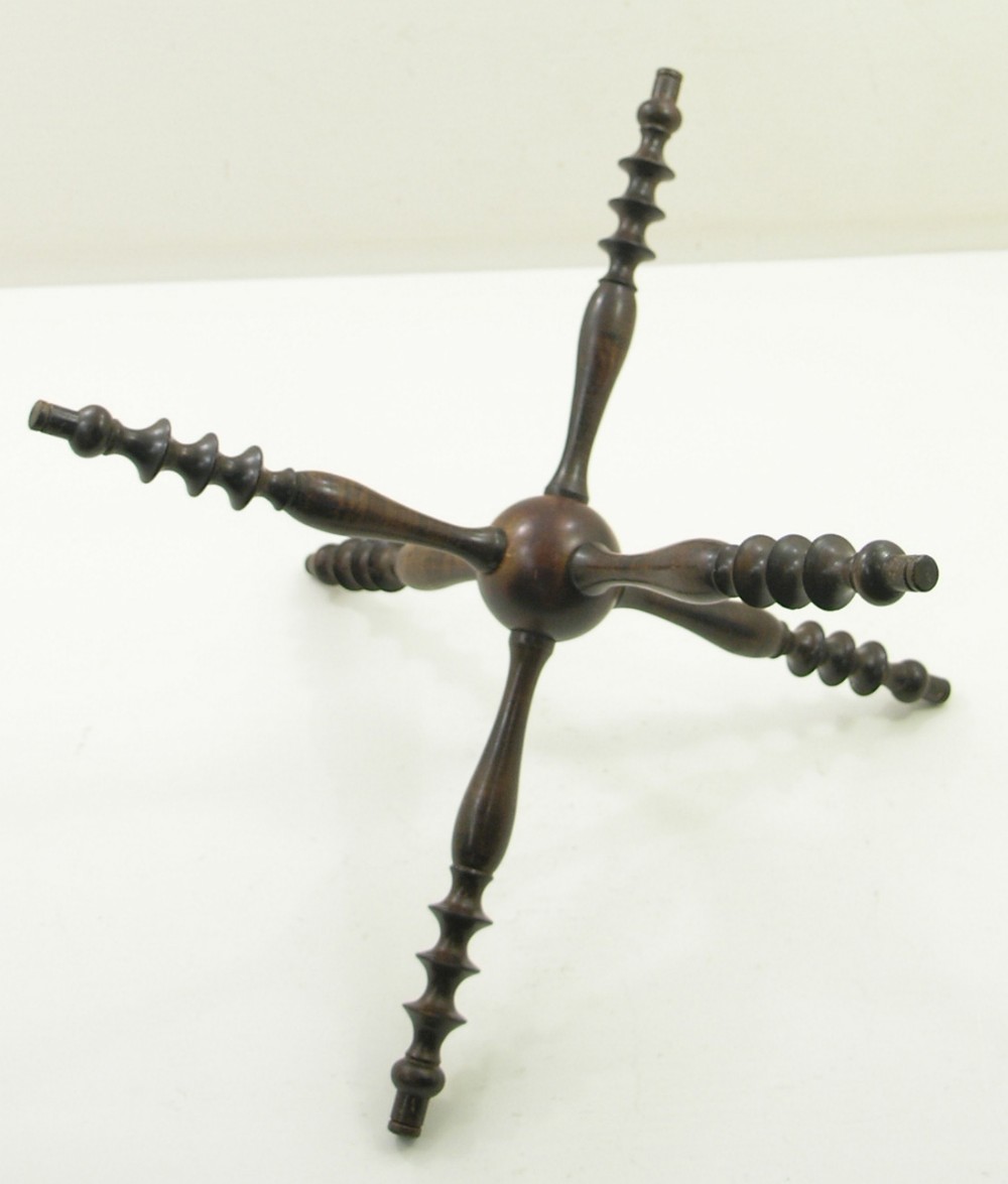 GOOD 19th CENTURY FRUITWOOD CAT OR BOWL STAND