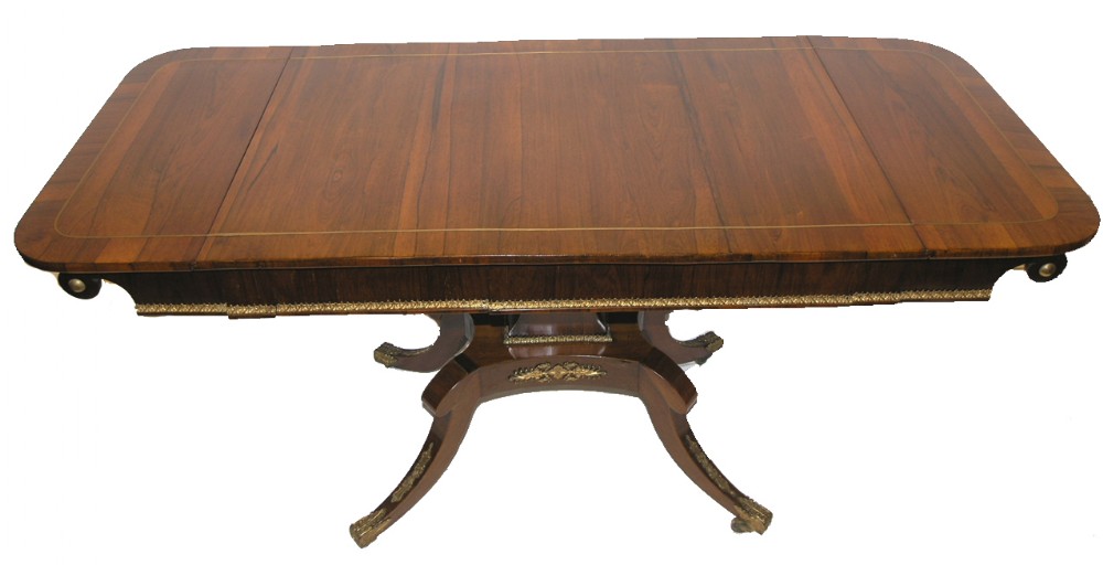 FINE GEORGIAN SCOTTISH BRASS INLAID SOFA TABLE