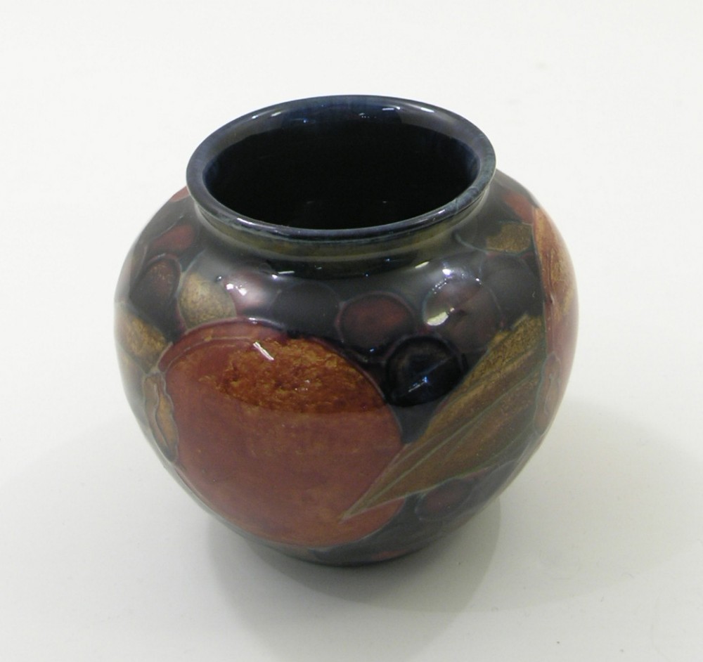 EARLY MOORCROFT BURSLEM POMEGRANATE OVOID VASE. 1915