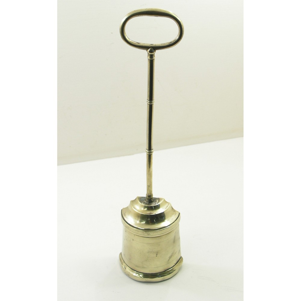 GEORGIAN LEAD FILLED BRASS DOOR STOP. CIRCA; 1780