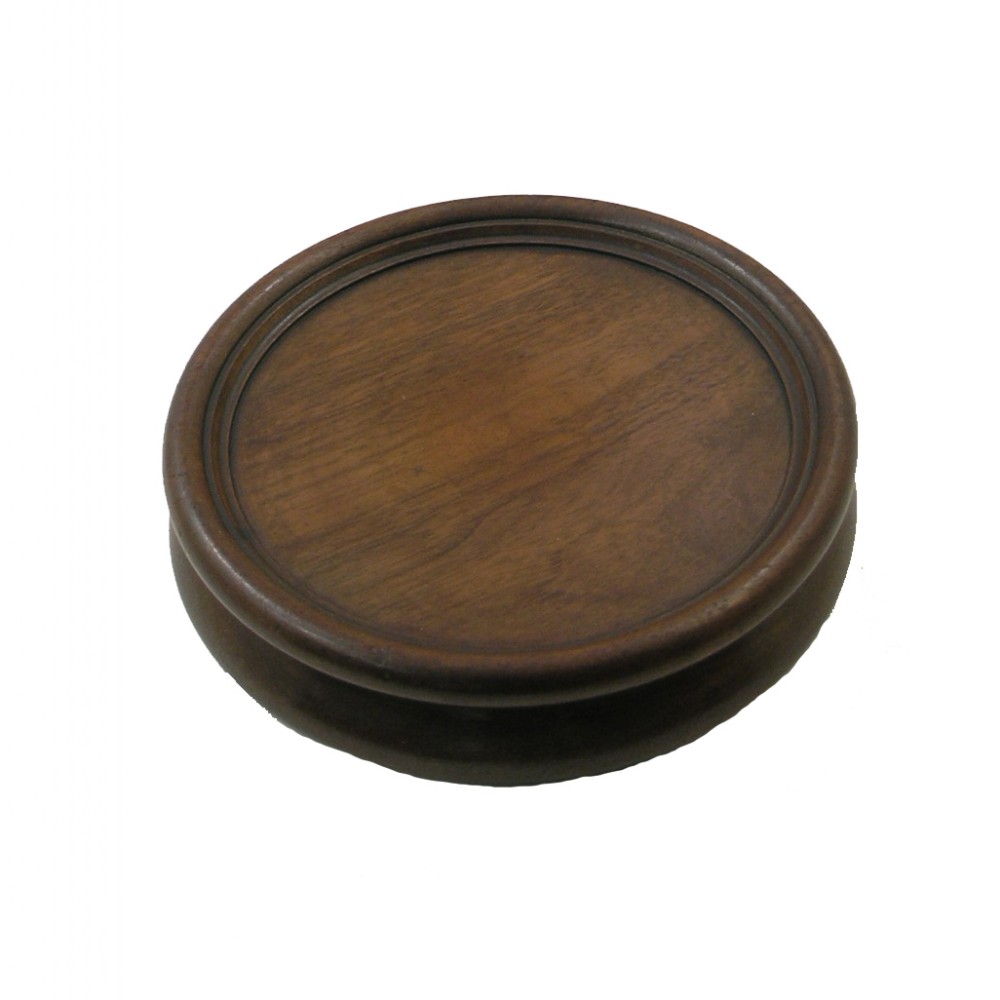 GEORGE III TURNED MAHOGANY TABLE COASTER. CIRCA; 1800