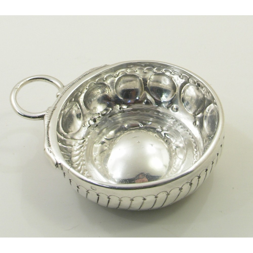 BEAUTIFUL VICTORIAN FRENCH SILVER WINE TASTER. 