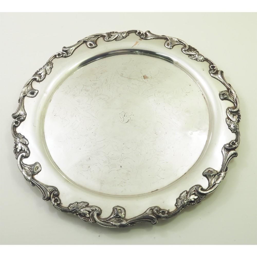 ARTS & CRAFTS SILVER PLATED TRAY. NICE DESIGN