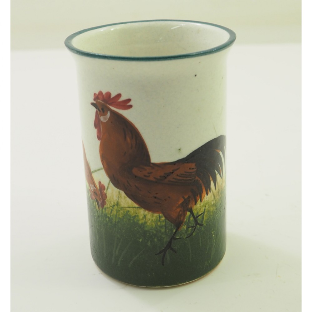 SUPERB & RARE WEMYSS BROWN HENS SPILL VASE