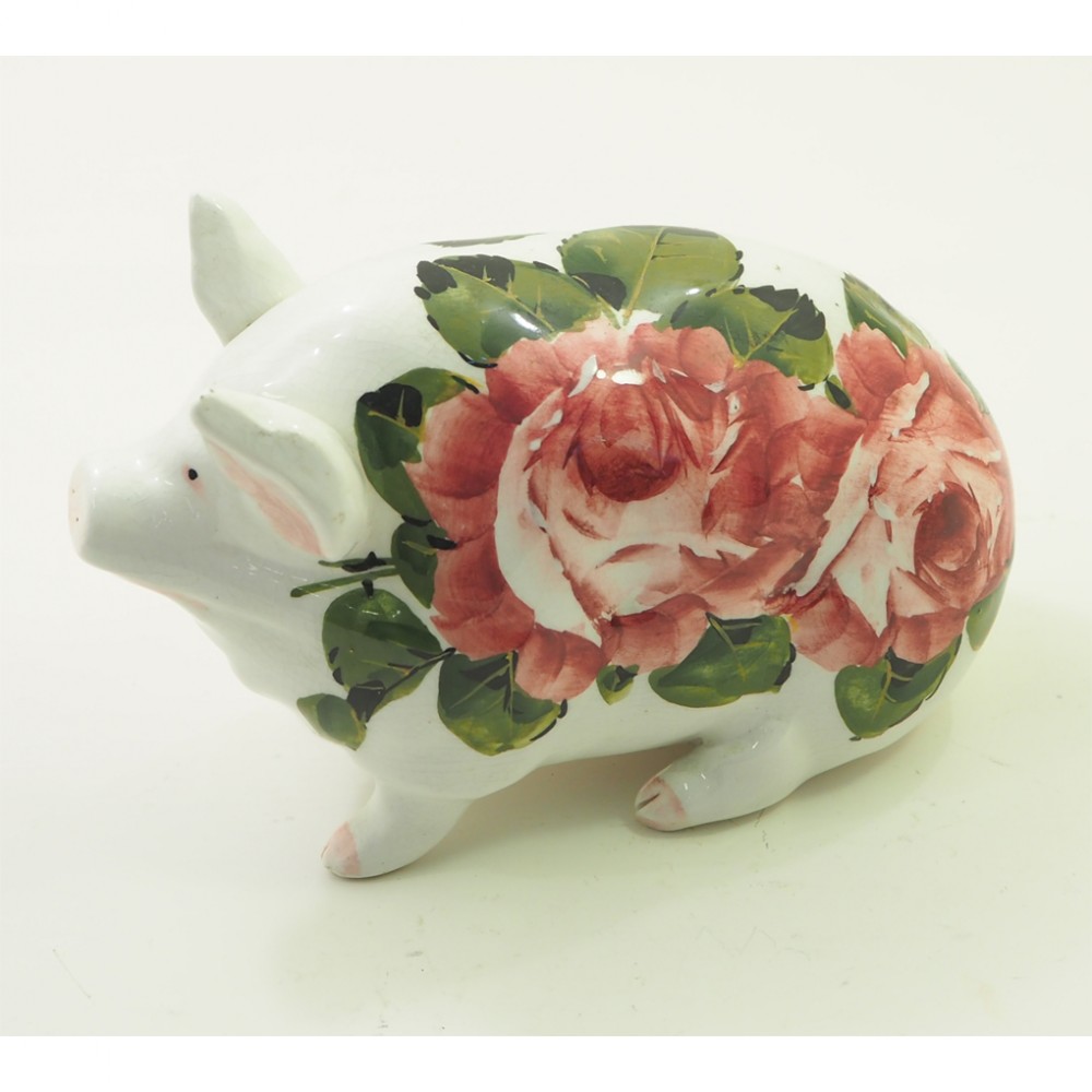 JOSEPH NEKOLA SMALL SIZE WEMYSS WARE ROSES PIG