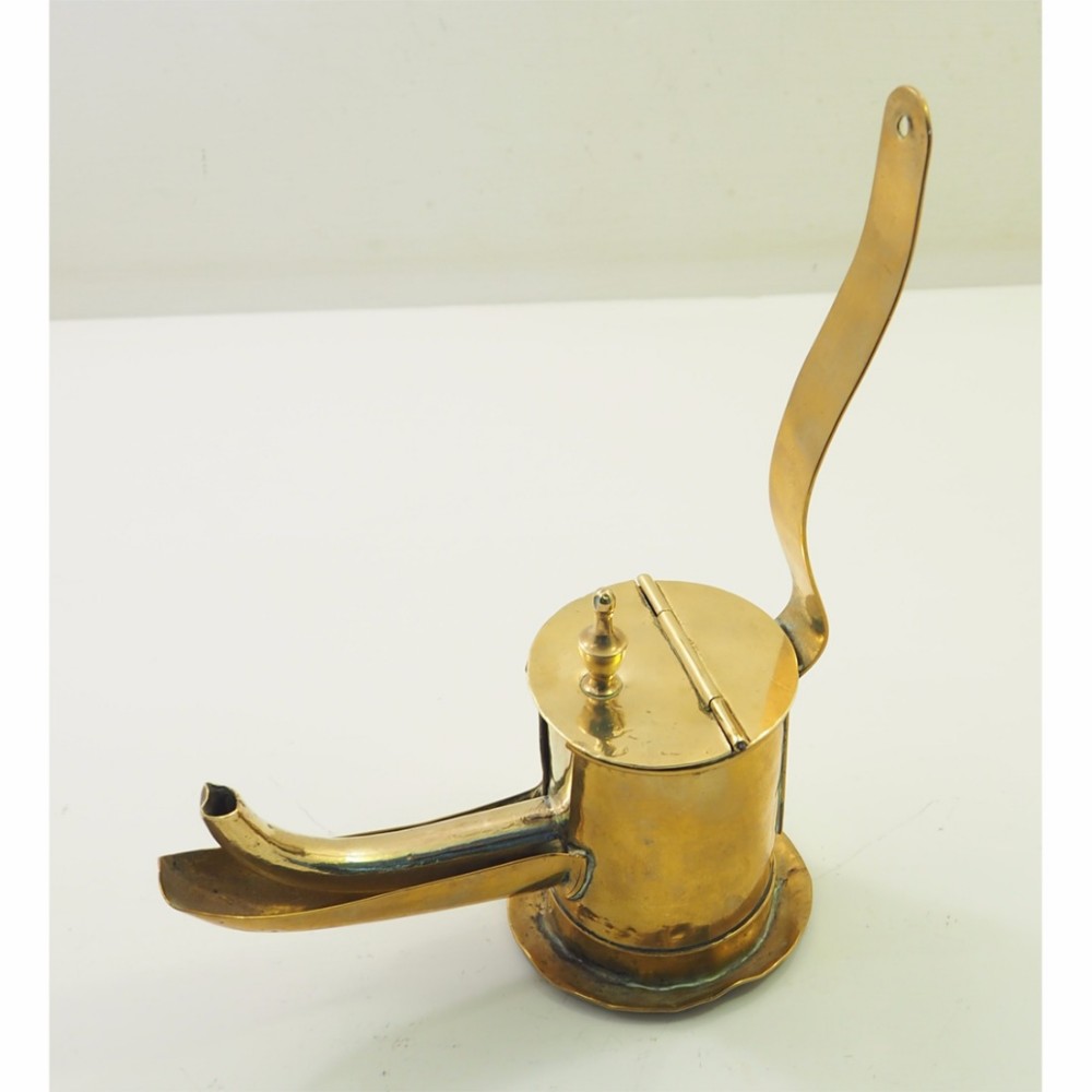 VERY RARE GEORGIAN BRASS CRUSIE LAMP