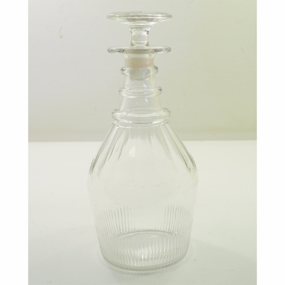FINE ALL ORIGINAL REGENCY 3 RING DECANTER