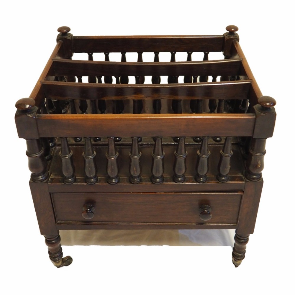 RARE MINIATURE REGENCY ROSEWOOD CANTERBURY