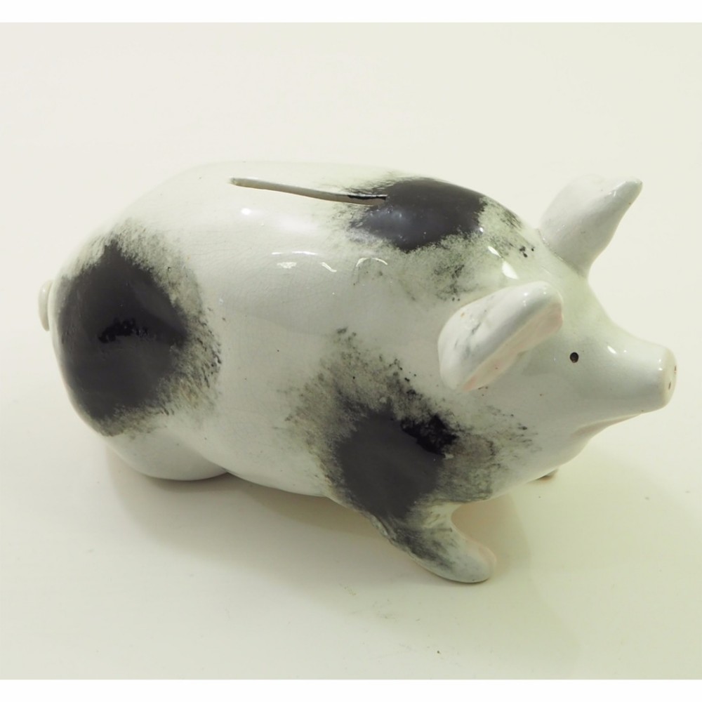 RARE WEMYSS WARE SPONGED MONEY BOX PIG