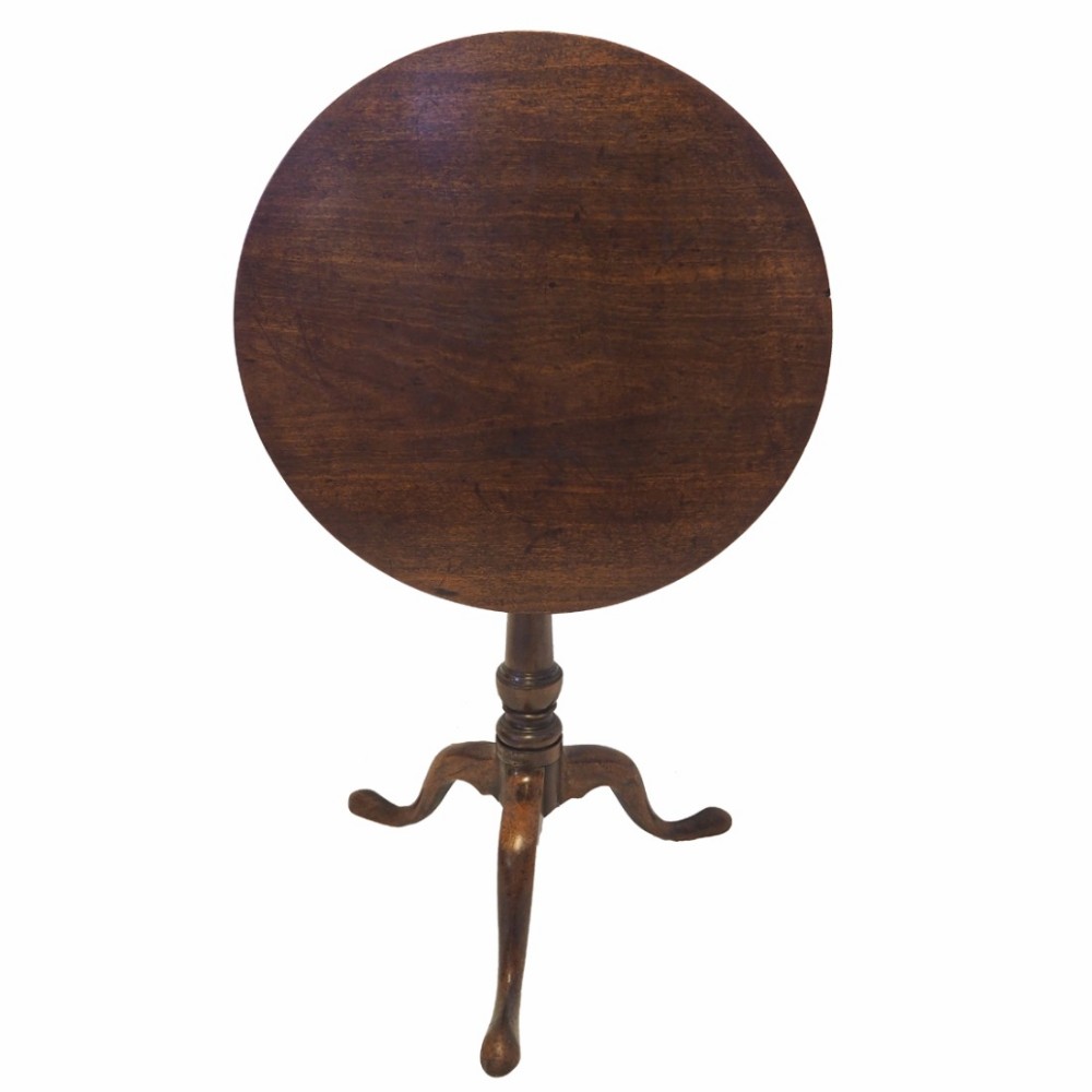SMALL EARLY GEORGIAN BIRDCAGE TRIPOD TABLE
