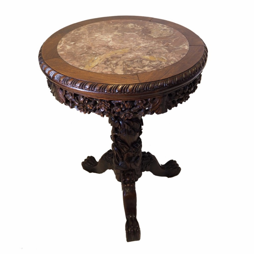 19th CENTURY CHINESE BIRDCAGE TRIPOD TABLE