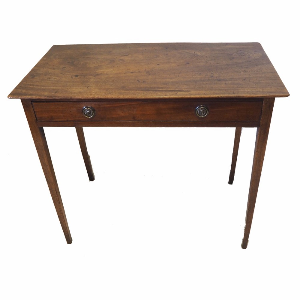 GEORGIAN MAHOGANY SINGLE DRAWER SIDE TABLE