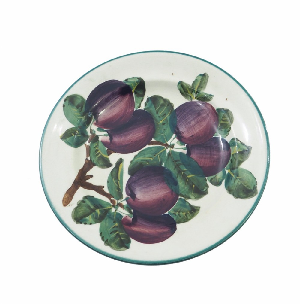 SUPERB SCOTTISH WEMYSS PURPLE PLUMS PLATE