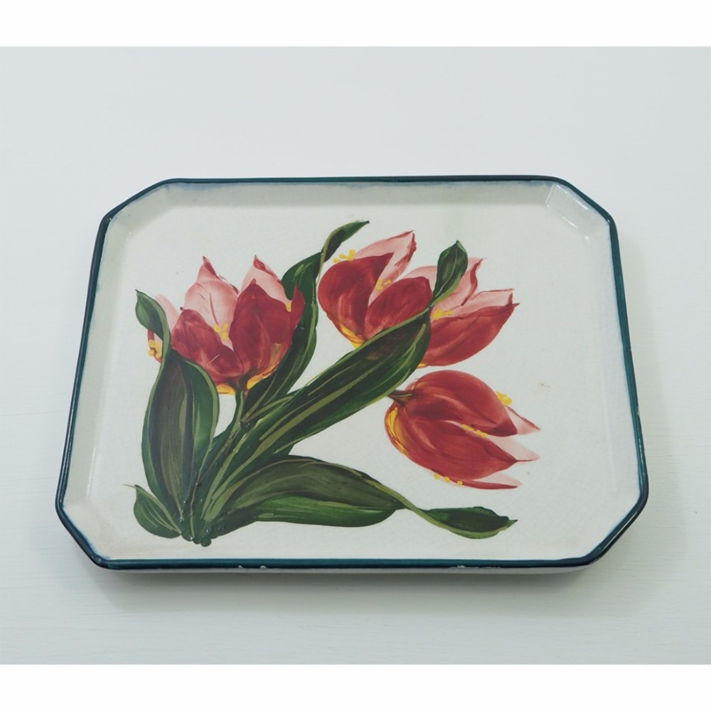 RARE SCOTTISH WEMYSS TULIPS COMB TRAY