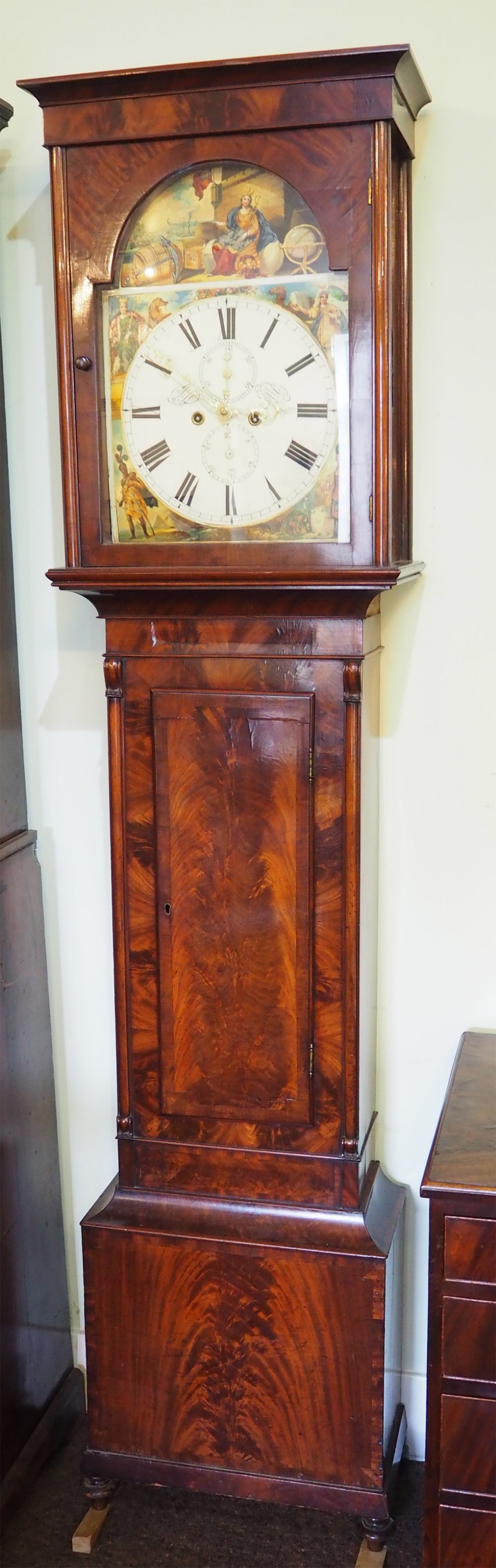 SCOTTISH MAHOGANY 8 DAY LONGCASE CLOCK