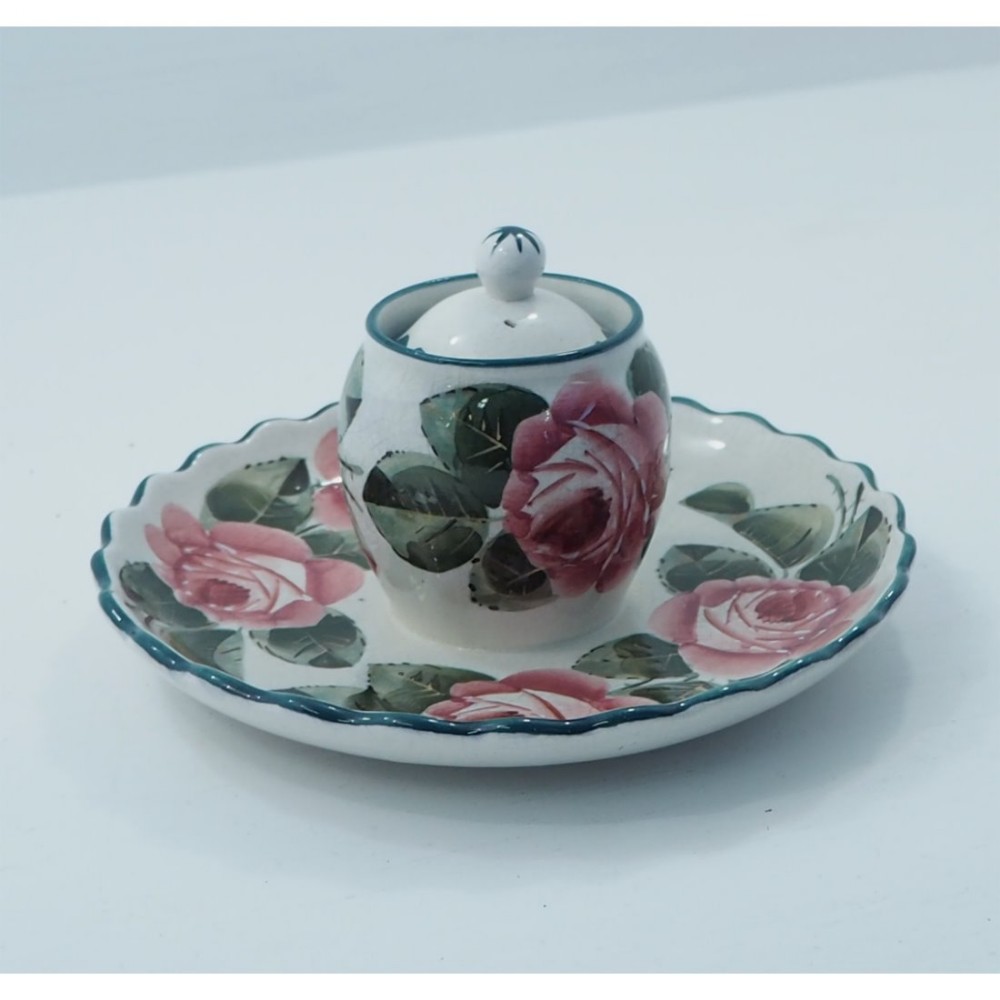 SCOTTISH WEMYSS PRINCESS INKSTAND IN ROSES