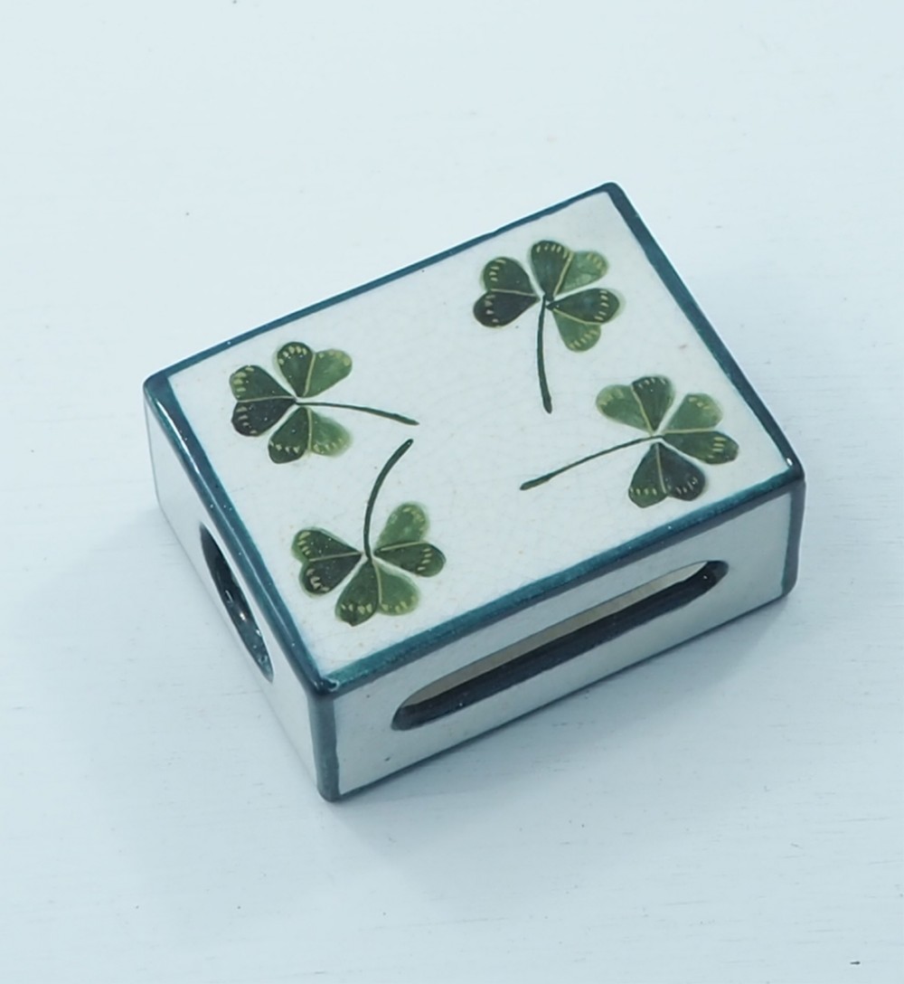 RARE WEMYSS SHAMROCKS MATCH BOX HOLDER