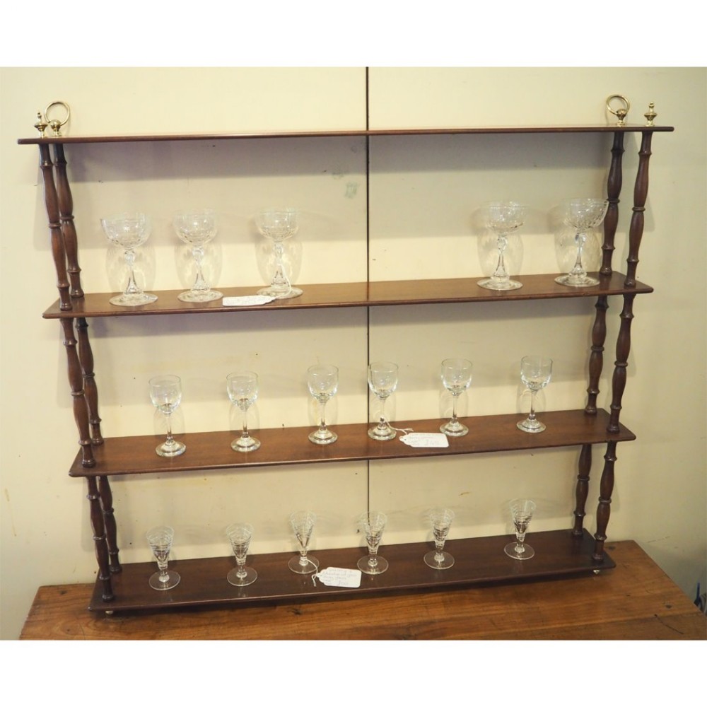 SET OF GEORGIAN MAHOGANY HANGING SHELVES