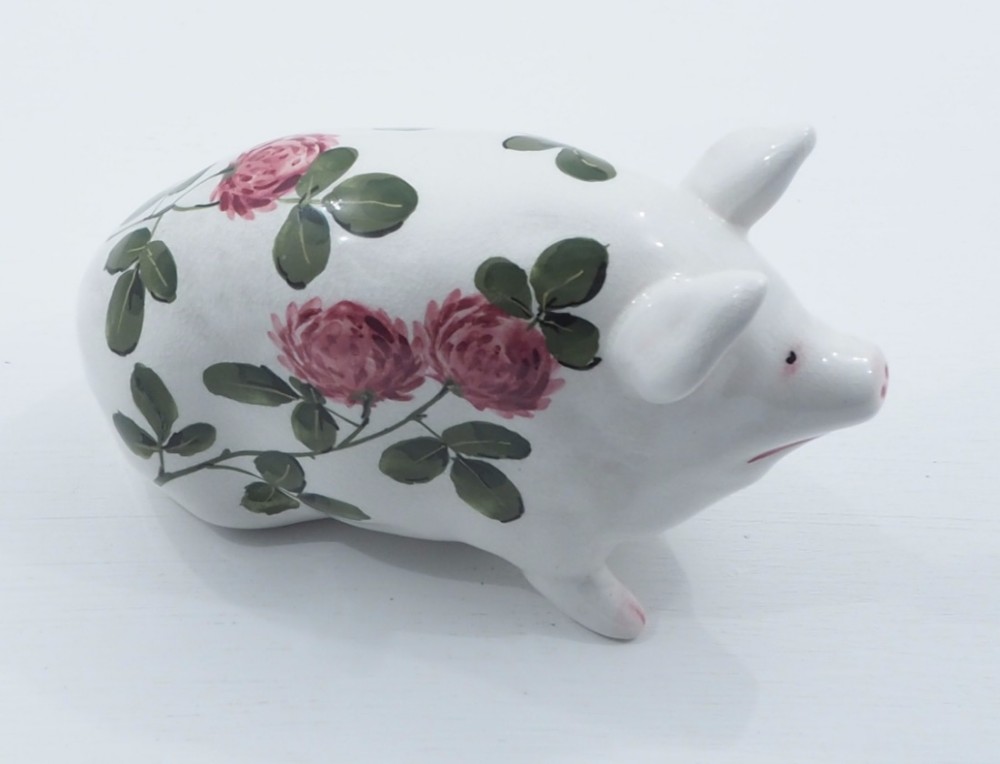 SUPERB WEMYSS WARE SMALL PIG IN RED CLOVER