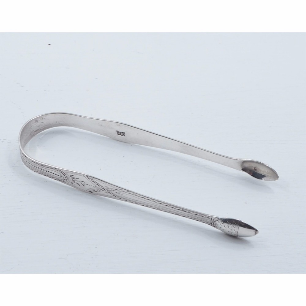 SUPER PAIR OF HESTER BATEMAN SUGAR TONGS