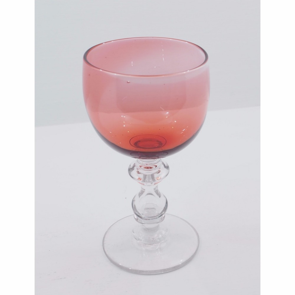 HUGE VICTORIAN RUBY GLASS WINE GLASS