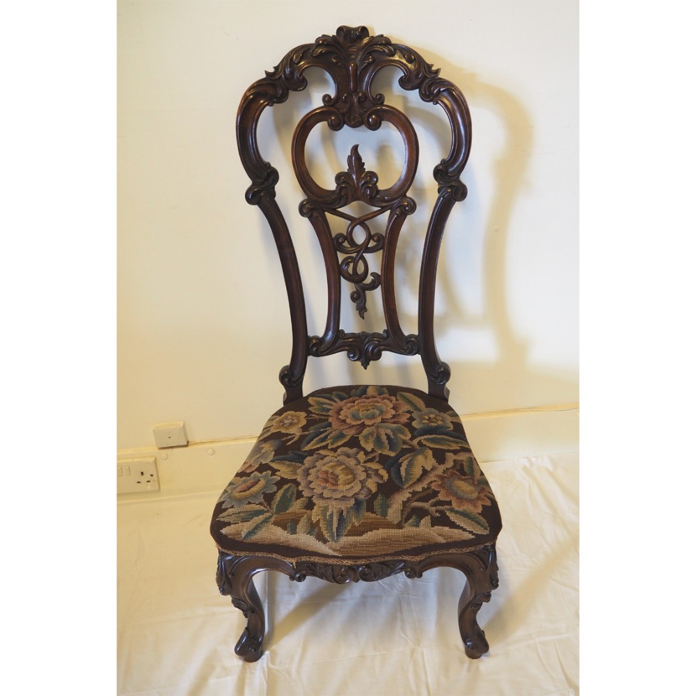 VICTORIAN SOLID ROSEWOOD NURSING CHAIR