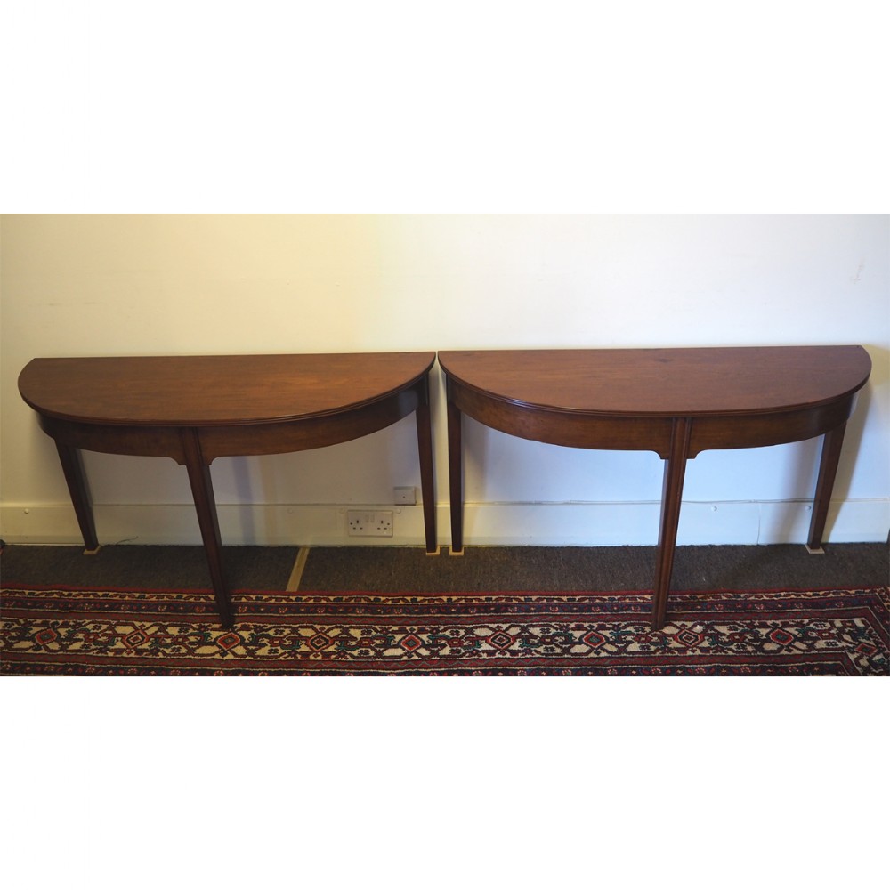 PAIR OF NARROW GEORGIAN HALL TABLES