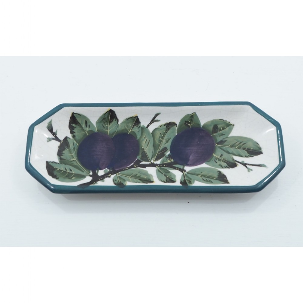 SCOTTISH WEMYSS PURPLE PLUMS COMB TRAY
