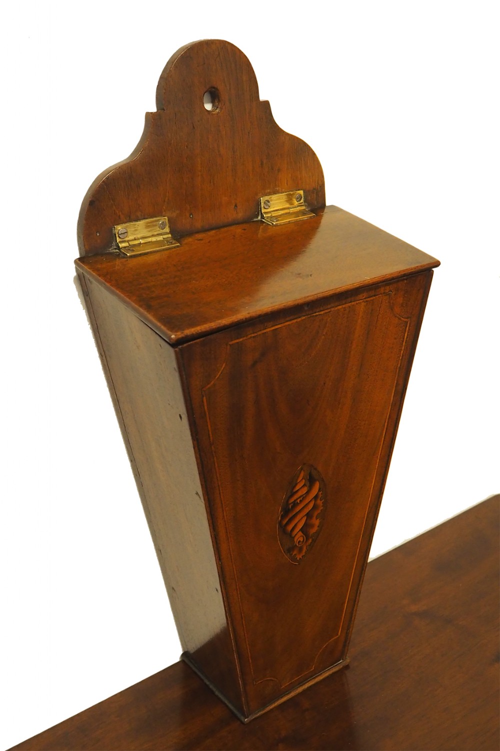 GEORGE III SOLID WALNUT CANDLE BOX